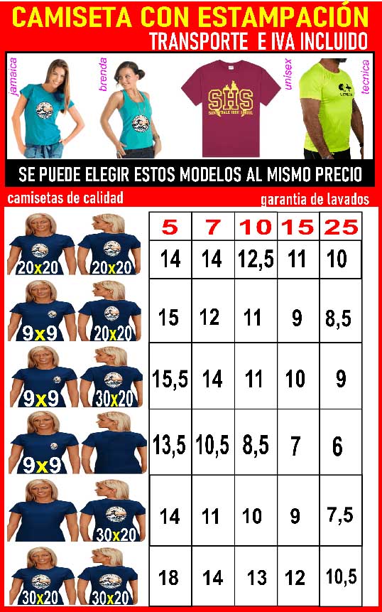 Camisetas despedidas Navas del Marquéss 